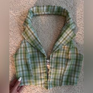 Princess Polly Plaid Halter Top